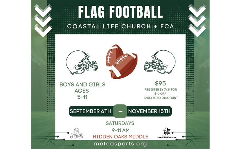 Register today for Flag Football!